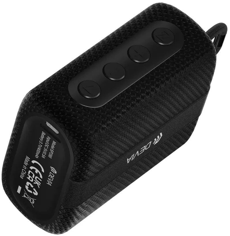 مكبر صوت ديفيا لاسلكي ، بلوتوث ، 5 وات، بطارية 400 مللي امبير، أسود ،	SP-35-6