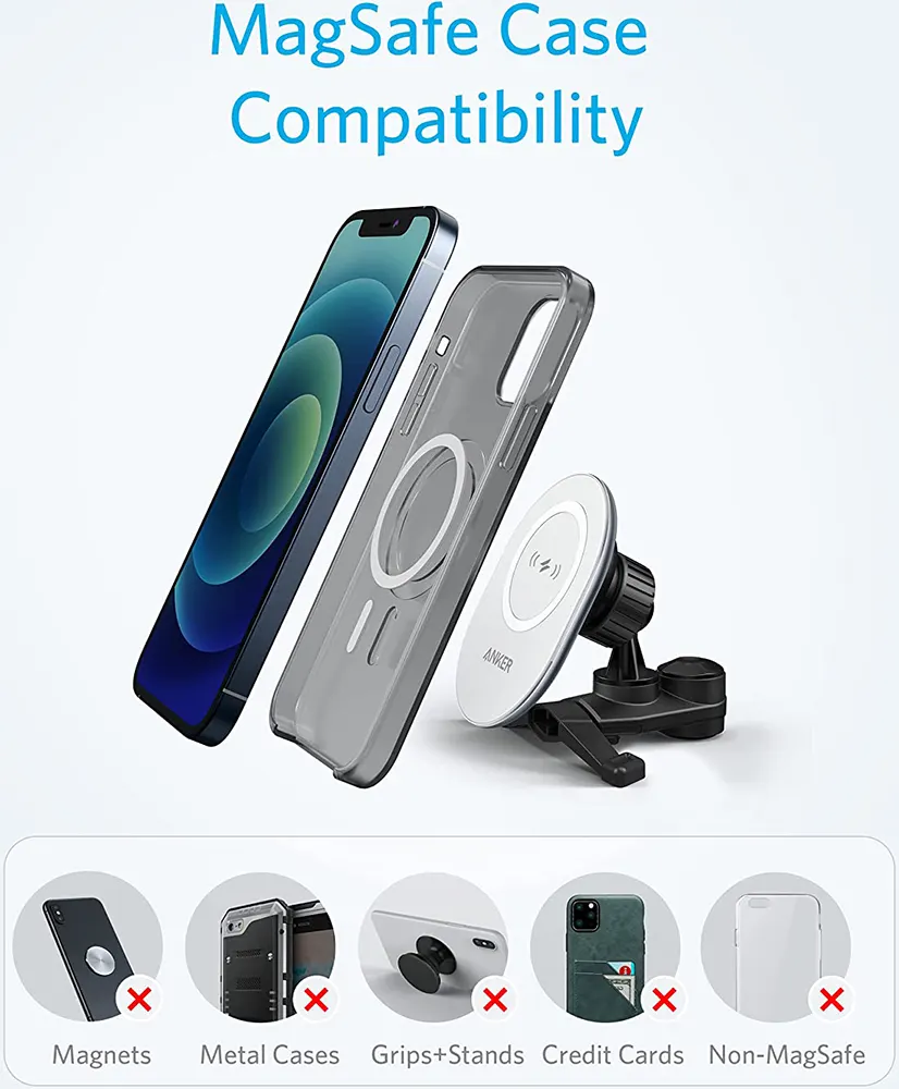 شاحن سيارة أنكر باور ويف مغناطيسي 10 واط، كابل تايب سي، A2931HW1