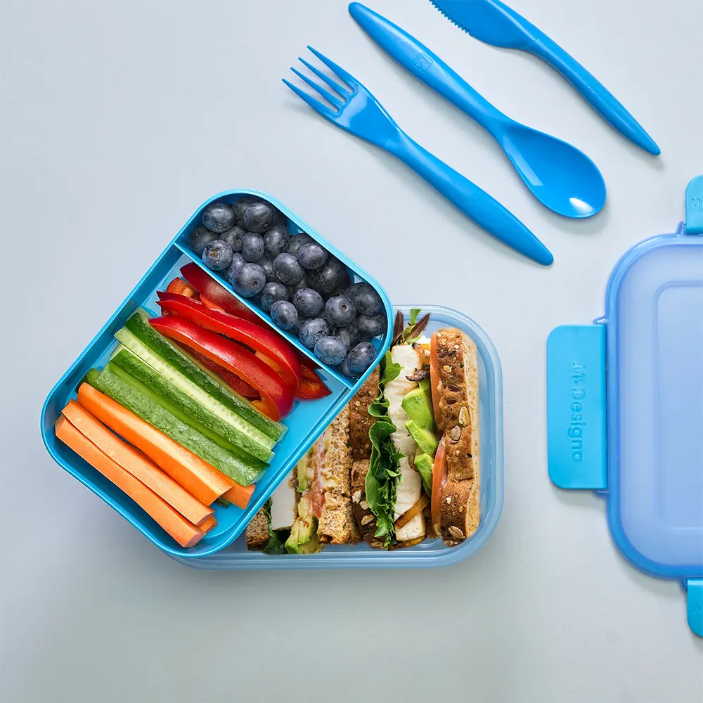 لانش بوكس ام ديزاين، 1.1 لتر، كلبس، أزرق، موديل 6439