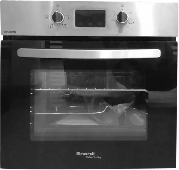 فرن ناردي بلت ان 60 سم،غاز- كهرباء، 67 لتر، ديجيتال بشواية، أسود*فضي، FMX064XN