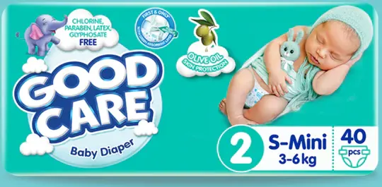 حفاضات جود كير للاطفال مقاس 2 ، 3-6 كجم ،40 حفاضة