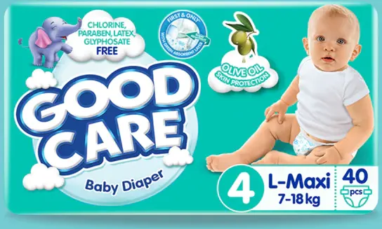 حفاضات جود كير للاطفال مقاس 4 ، 7-18 كجم ،40 حفاضة