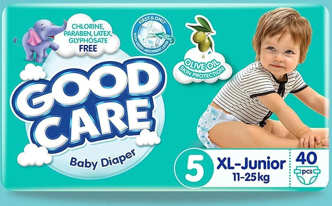 حفاضات جود كير للاطفال مقاس 5، 11-25 كجم ، 40 حفاضة