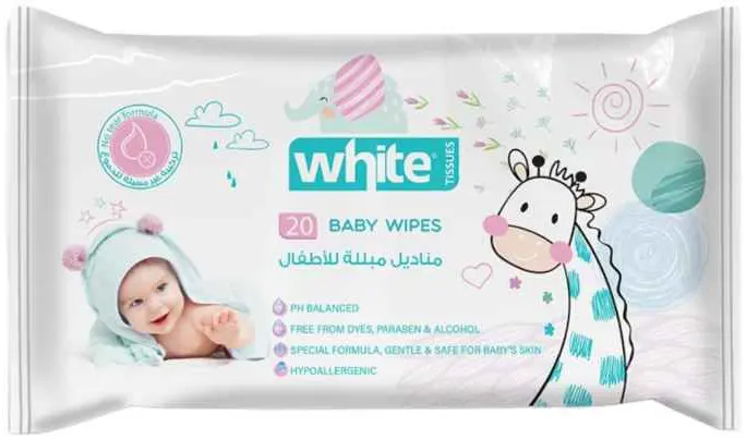 مناديل مبللة للاطفال من وايت، 72 منديل