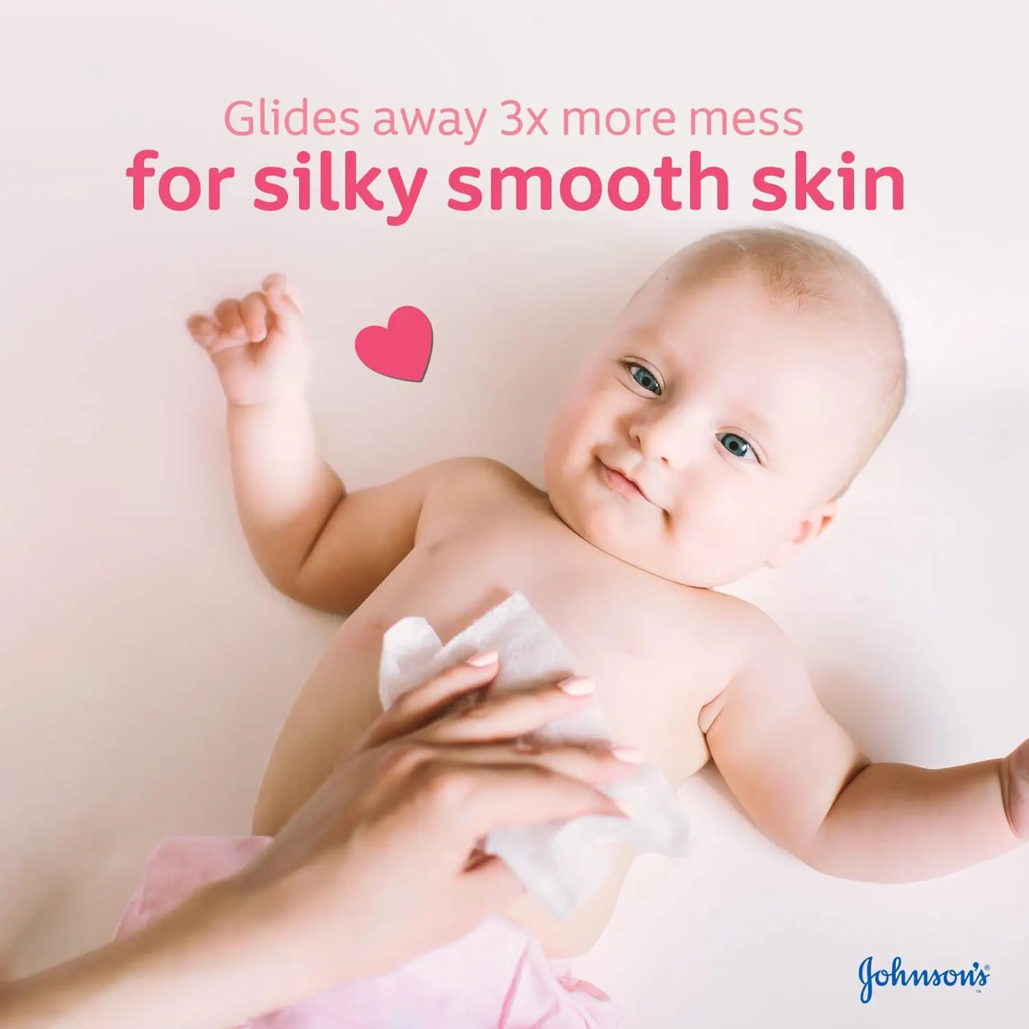 مناديل مبللة لكامل بشرة الاطفال من جونسون ، 72 منديل