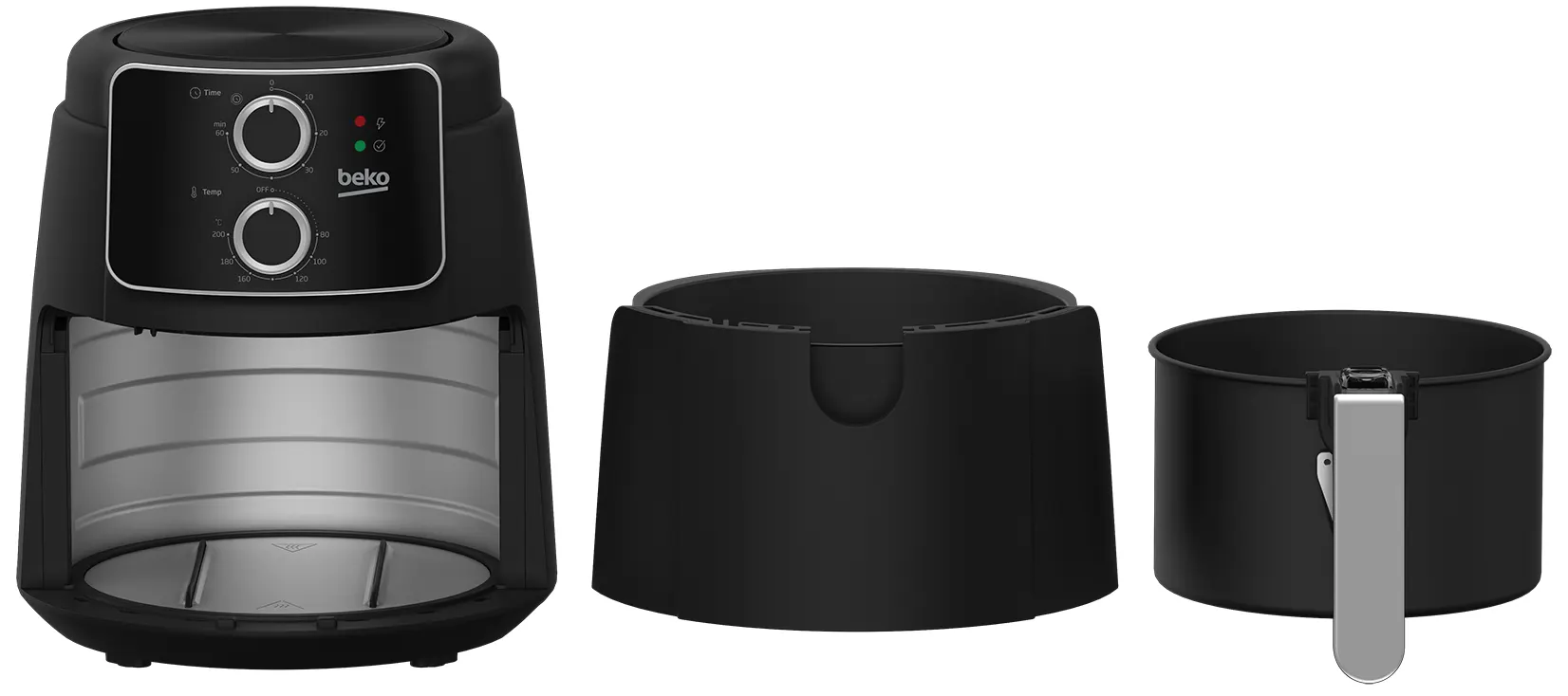 قلاية هوائية بيكو، 1500 وات، 4.7 لتر، أسود، FRL 2242 B