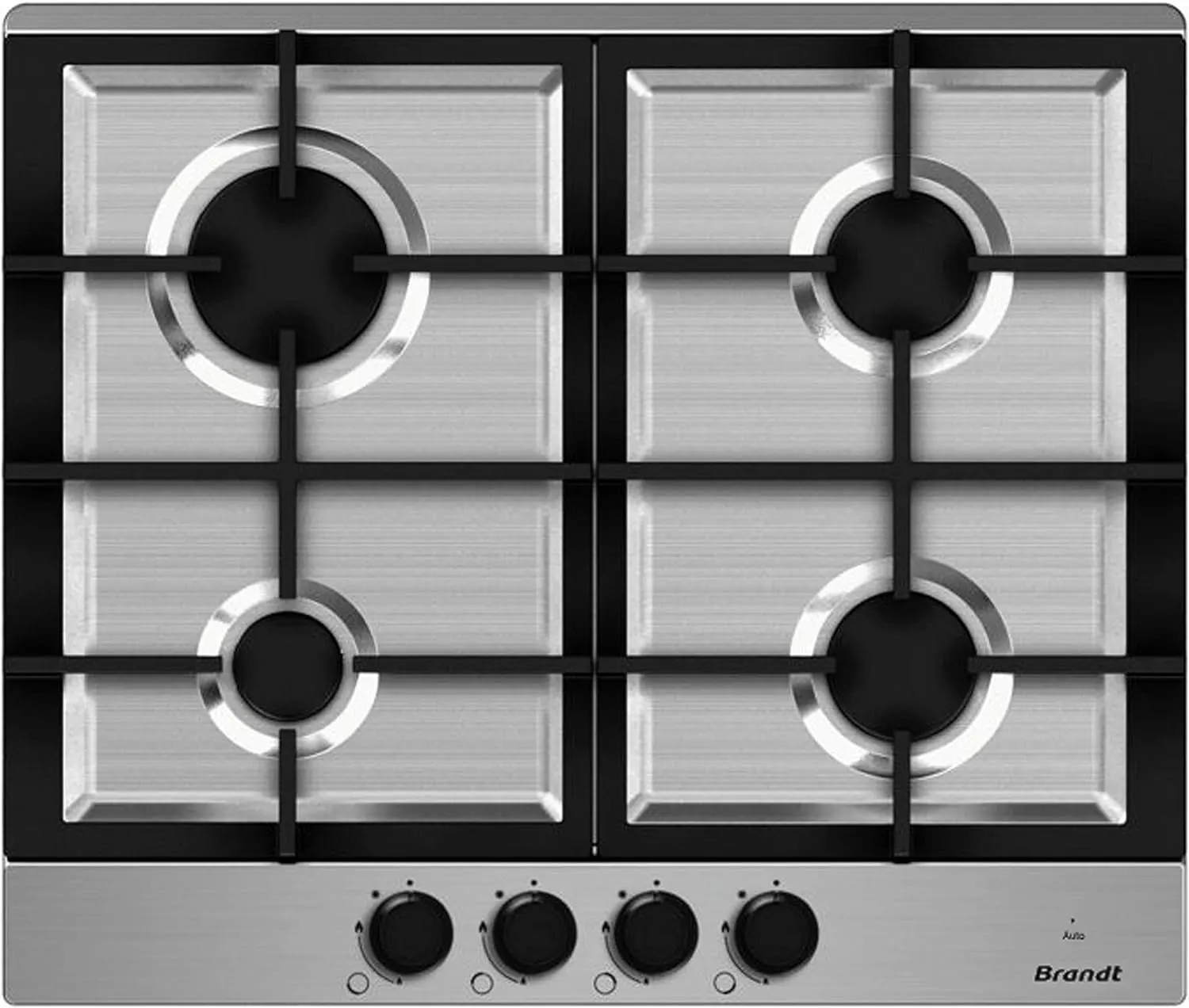 بوتاجاز مسطح بلت ان براندت، 60 سم، 4 شعلة غاز، سيلفر، BPE6404X