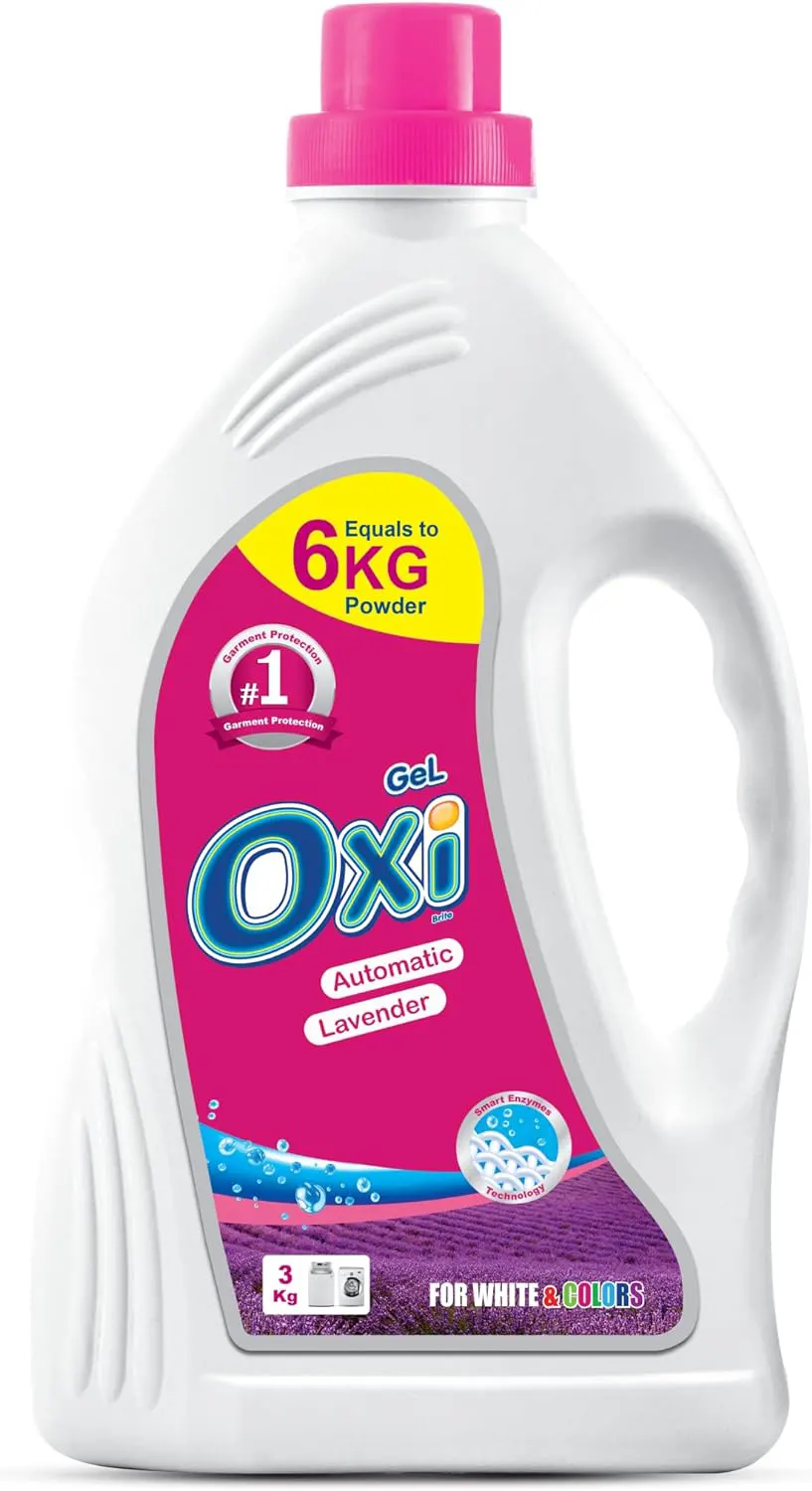 Oxi gel for white and colored clothes, lavender scent, 3 kg