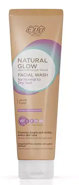 غسول ايفا غسول للبشره الجافة والعاديه اشراقة طبيعية،  100 مل