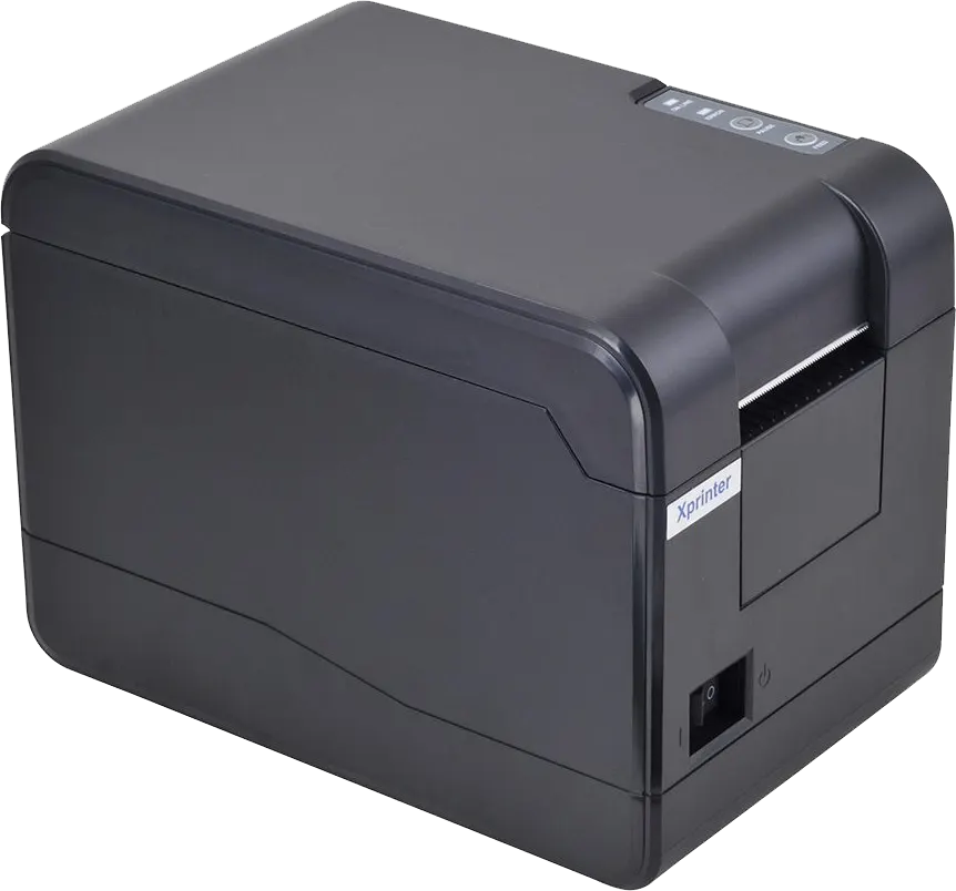 طابعة باركود حرارية Xprinter، أحادية اللون، USB، أسود، XP-233B