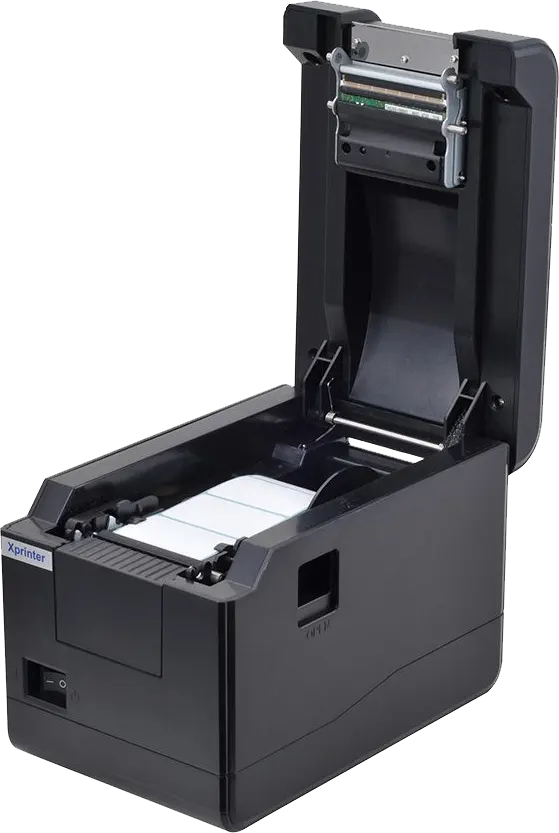 طابعة باركود حرارية Xprinter، أحادية اللون، USB، أسود، XP-233B
