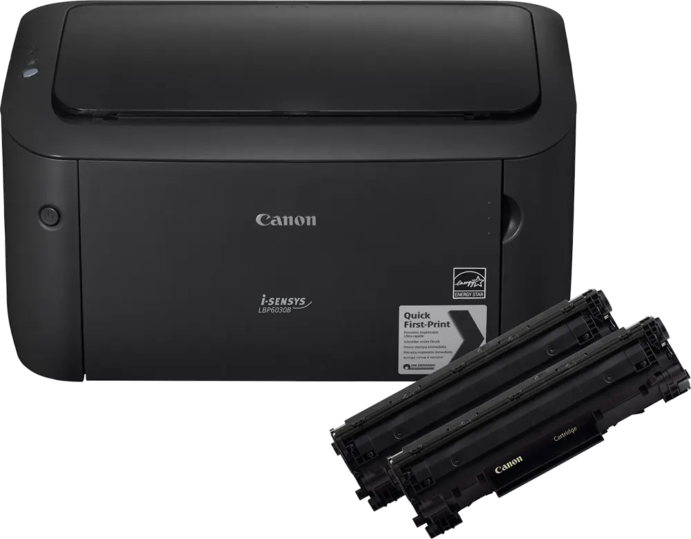 طابعة ليزر كانون آي-سينسيس LBP6030B، أحادية اللون، واجهة يو اس بي، 2 خرطوشة حبر، أسود