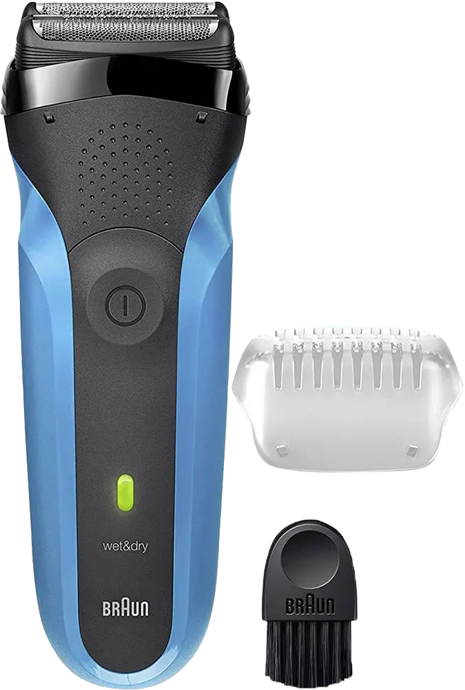 ماكينة حلاقة براون سيريز 3 قابلة للشحن، رطب وجاف، أزرق، 310BT