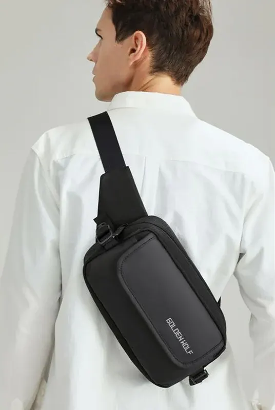 شنطة كروس  من جولدن ولف متعددة الاوضاع، مقاومة للماء ، أسود، Y00028