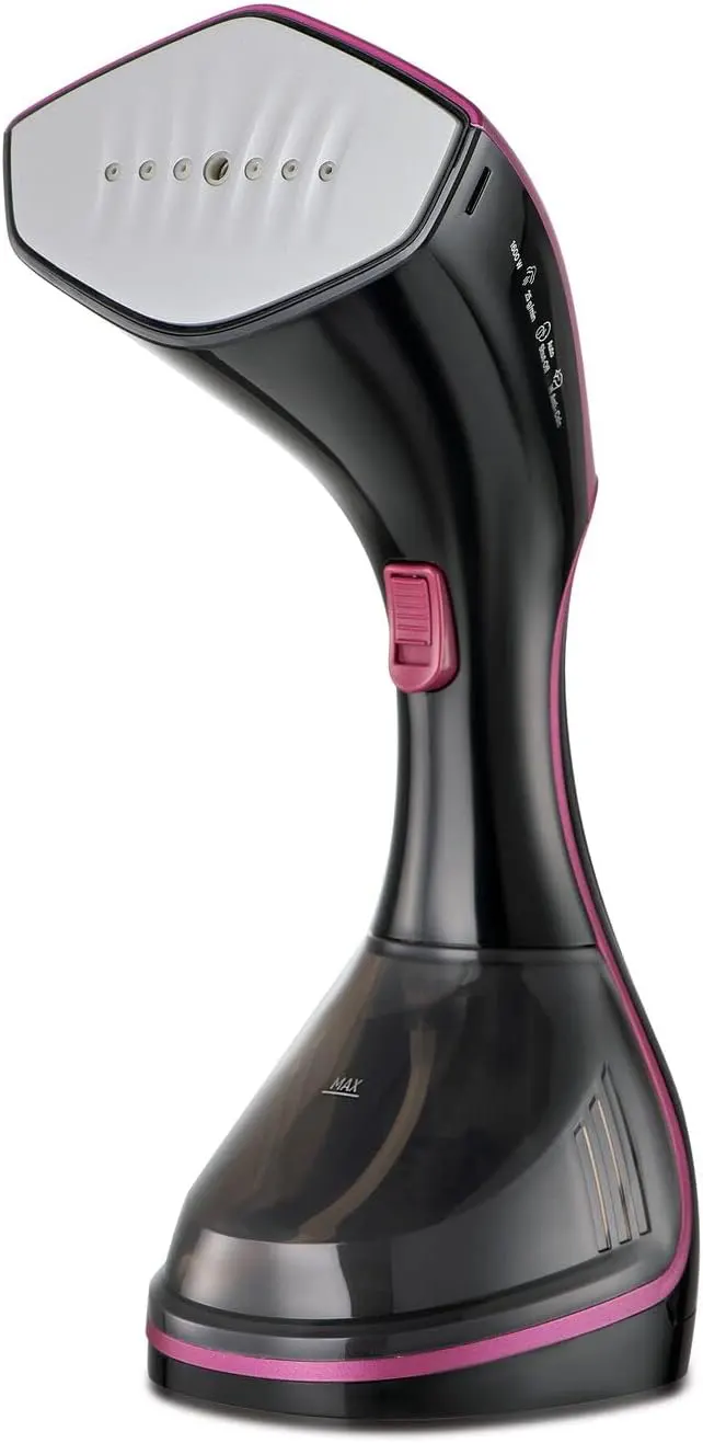 مكواة ملابس بخار محمولة  بلاك اند ديكر ،1600 وات، قاعدة سيراميك ، أسود x بنفسجي ، HSTD1600-B5
