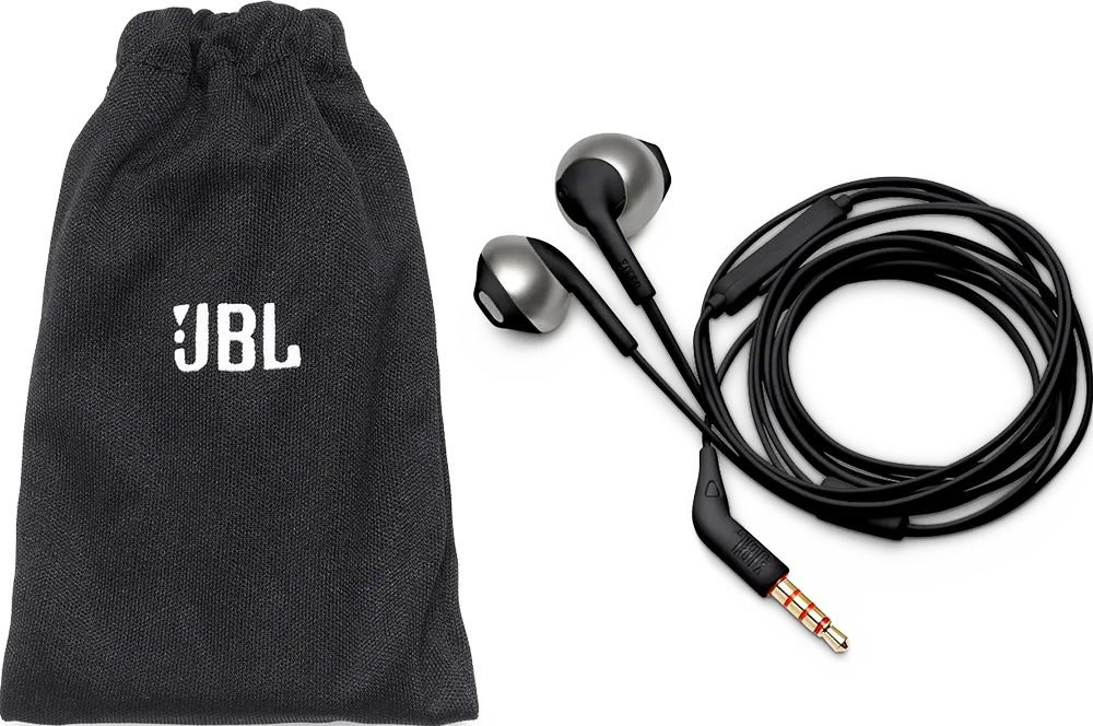 سماعة أذن سلكية JBL Tune، ميكروفون مدمج، أسود، T205