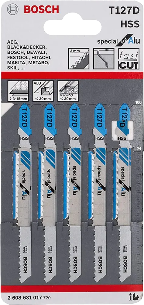 طقم سلاح منشار اركيت بوش قطعية مستقيمة، 5 قطع، 630 631 017