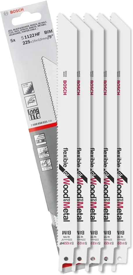 طقم سلاح منشار ترددي بووش 5 قطع، 225 مم، 656.021