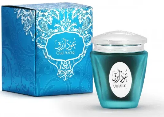 رقائق بخور من الماس عود أزرق ، يتكون من الفانيليا و الورد السويسري والزيوت الشرقية و الزعفران والمسك ، 30 جم