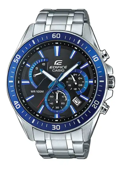 ساعة  كاسيو رجالي، عقارب، سوار ستانلس ستيل، فضيEFR-552D-1A2VUDF