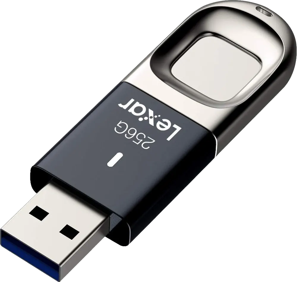 فلاش ميموري ليكسار JumpDrive® F35 ليكسر ، 256 جيجا، اي دي ببصمة الأصابع، USB 3.0، أسود، LJDF35-256BAP