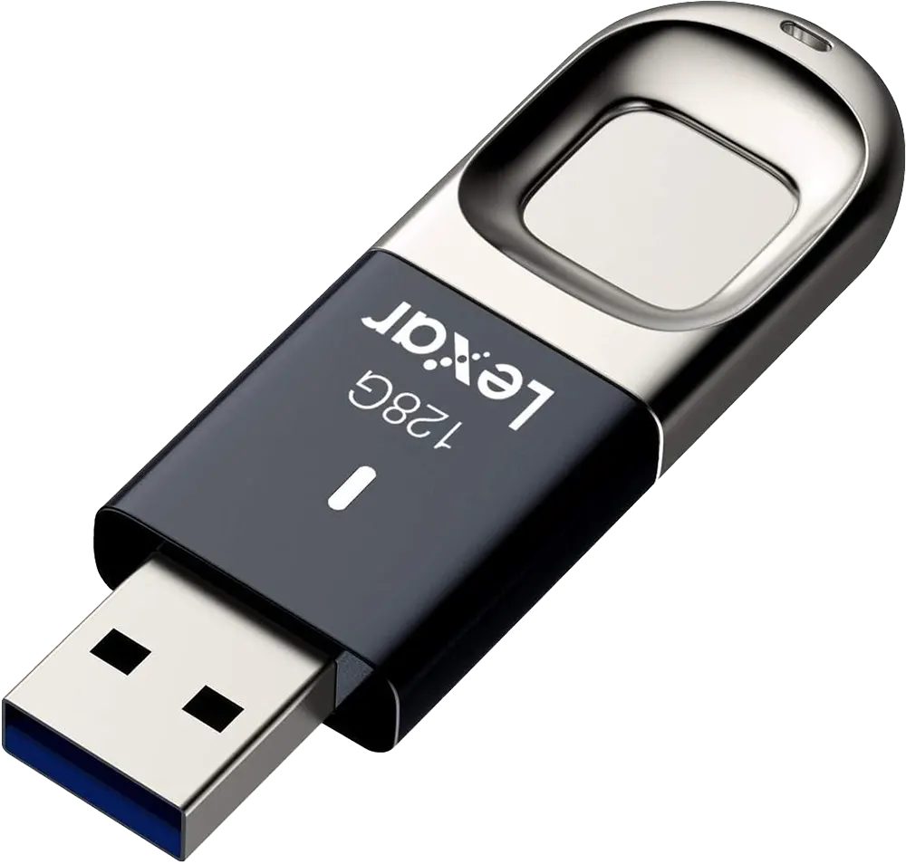 فلاش ميموري ليكسار JumpDrive® F35 ليكسر، 128 جيجابايت، اي دي ببصمة الأصابع، USB 3.0، أسود، LJDF35-128GBBK
