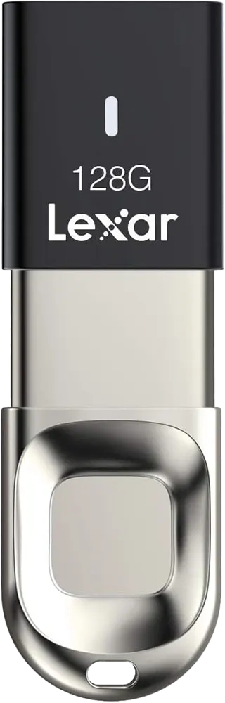 فلاش ميموري ليكسار JumpDrive® F35 ليكسر، 128 جيجابايت، اي دي ببصمة الأصابع، USB 3.0، أسود، LJDF35-128GBBK