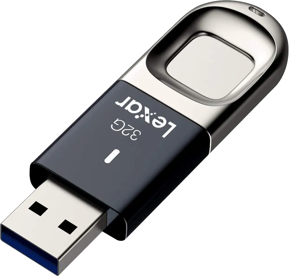 فلاش ميموري ليكسار JumpDrive® F35 ليكسر، 32 جيجابايت، اي دي ببصمة الأصابع، USB 3.0، أسود، LJDF35-32GBBK
