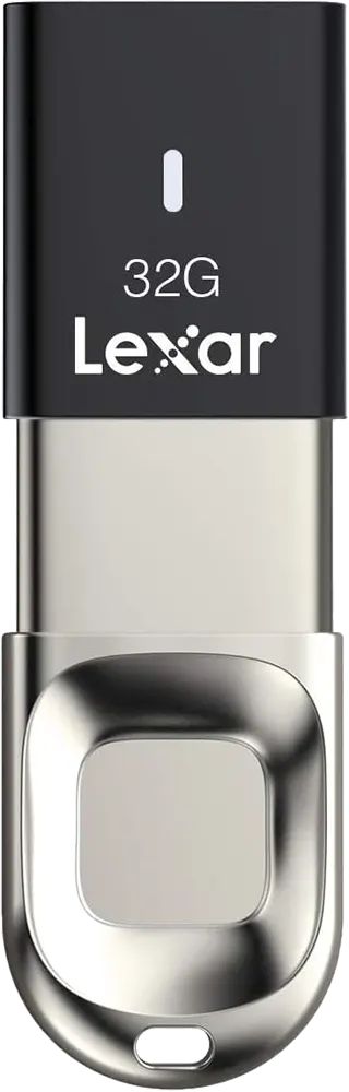 فلاش ميموري ليكسار JumpDrive® F35 ليكسر، 32 جيجابايت، اي دي ببصمة الأصابع، USB 3.0، أسود، LJDF35-32GBBK