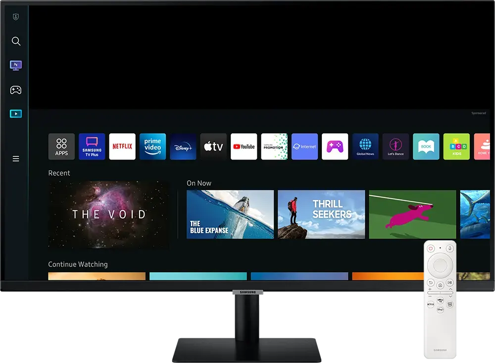 شاشة كمبيوتر ال اي دي سامسونج 32 بوصة ، 4K ، سمارت ، اسود ، LS32BM700UMXZN