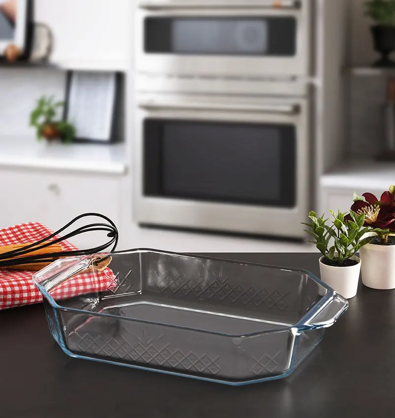 طاجن بيركس بوركام مستطيل - شفاف