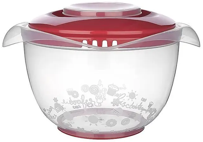 وعاء خلط بالغطاء متعدد الاستخدام ومقاوم للأنزلاق من تيتيز، 3 لتر ،ألوان