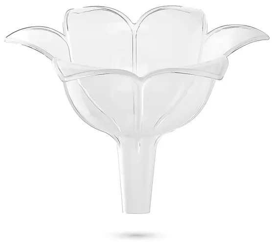 قمع شكل زهرة من تيتيز ،مقاس 2 ،شفاف