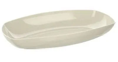 طبق بلاستيك بيضاوي من تيتيز، 20 سم ،ألوان، 9101