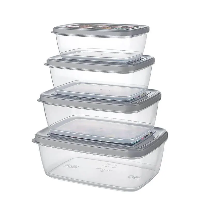 حافظة طعام من تيتيز، 4 قطع ،شفاف ألوان، 9263