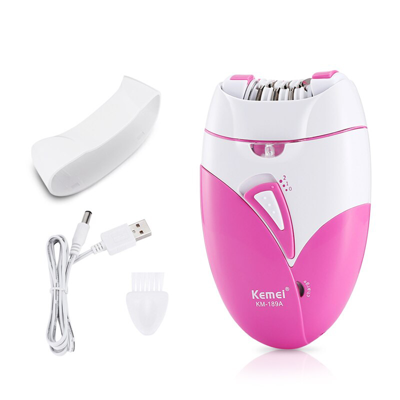 ماكينة إزالة الشعر من كيمي، للاستخدام الجاف، قابلة لإعادة الشحن، بينك، KM-189A
