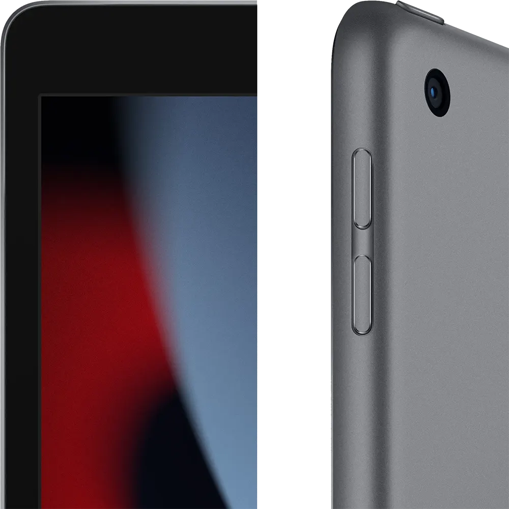 أيباد أبل الجيل التاسع، شاشة 10.2 بوصة، ذاكرة داخلية 256 جيجابايت، رامات 3 جيجابايت، شبكة الجيل الرابع، رمادي