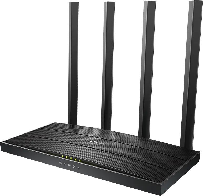 أكسيس بوينت تي بي لينك أرتشر A6، واي فاي، سرعة جيجابت، ثنائي النطاق، 4 هوائيات ، أسود، AC1200