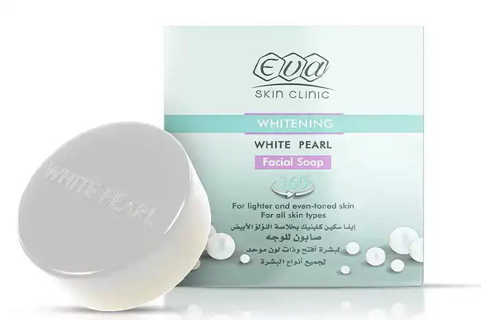 صابون ايفا باللؤلؤ الأبيض، صابون للوجه صابون لتفتيح البشرة، 70 جم