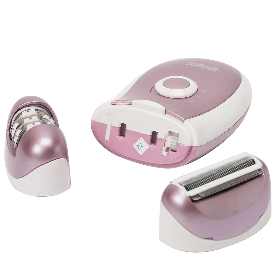 ماكينة إزالة الشعر من براونز 2 في 1،للاستخدام الجاف ،مع 2 ملحق، روز جولد، km -2068