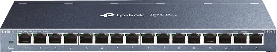 سويتش ايثرنت تي بي لينك 16 منافذ، 1 جيجابت، اسود، TL-SG116