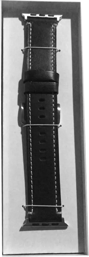 استيك ساعة كوتيتشي،جلد، 44 مم ،اسود