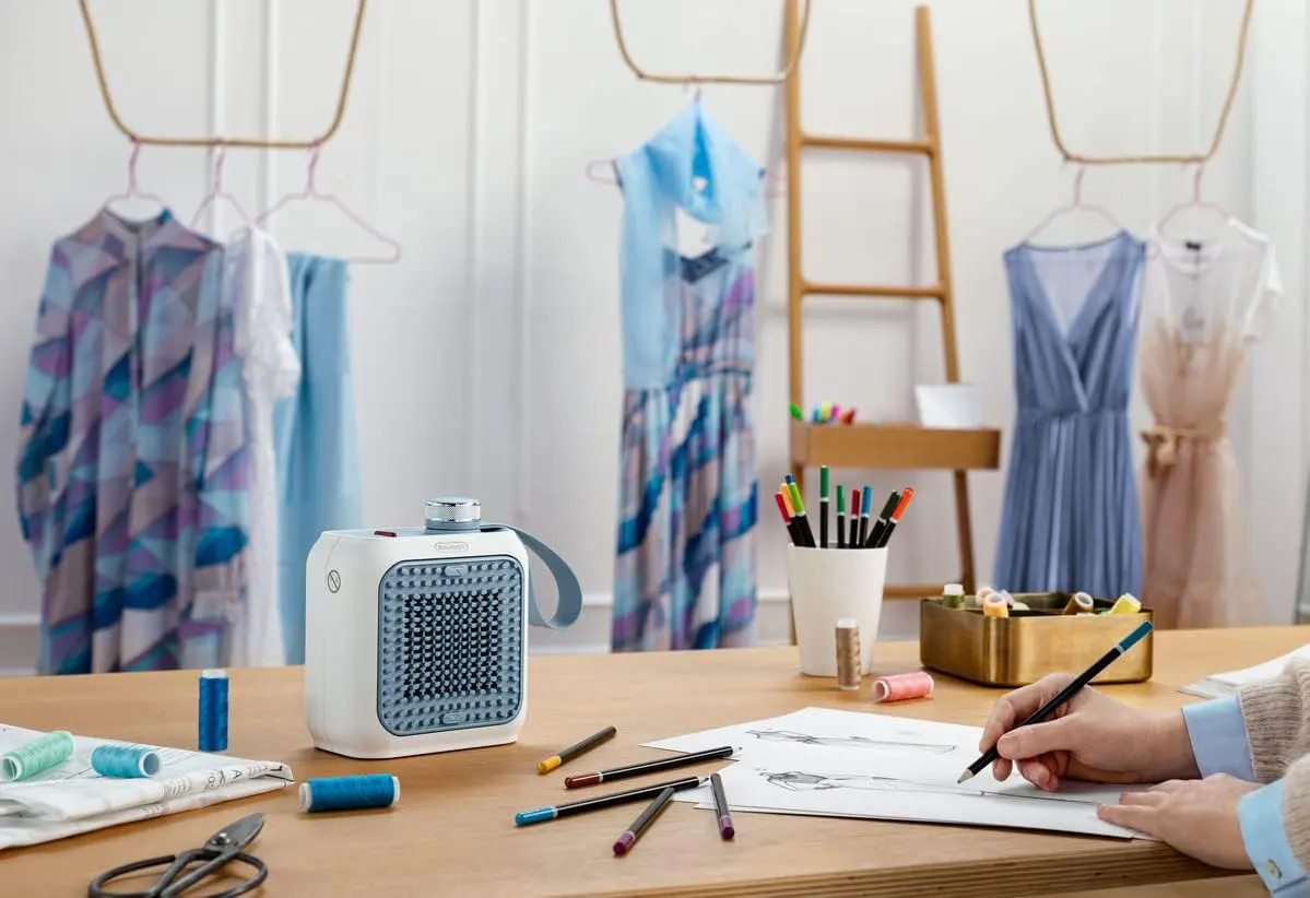 دفاية ديلونجى سيراميك، دفاية مكتب، 360 وات، مروحة، أزرق، HFX10B03.LB