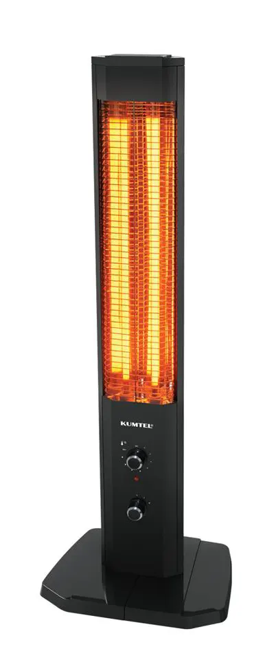 Kumetal Turkish Halogen Heater, 2 Candles, 2300 Watt, Black, MH-2300