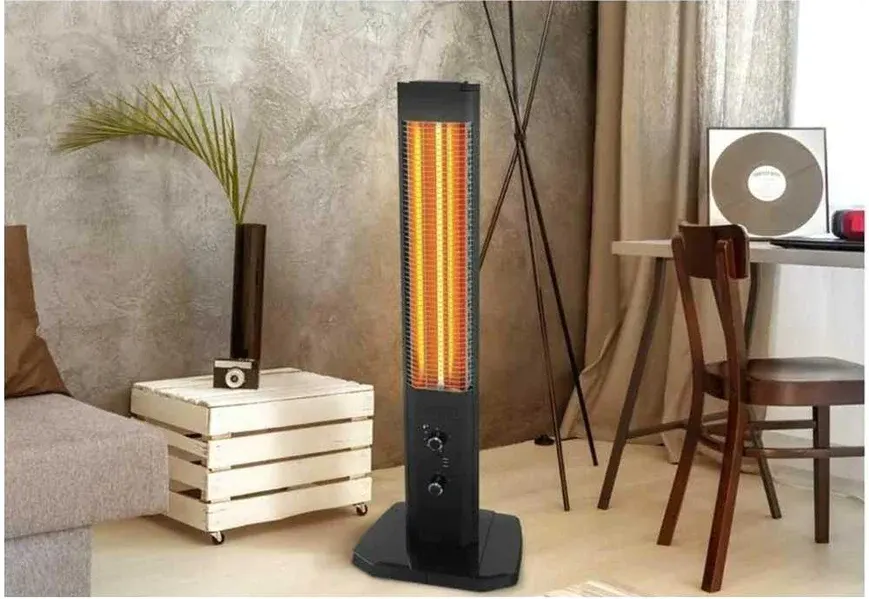 Kumetal Turkish Halogen Heater, 2 Candles, 2300 Watt, Black, MH-2300
