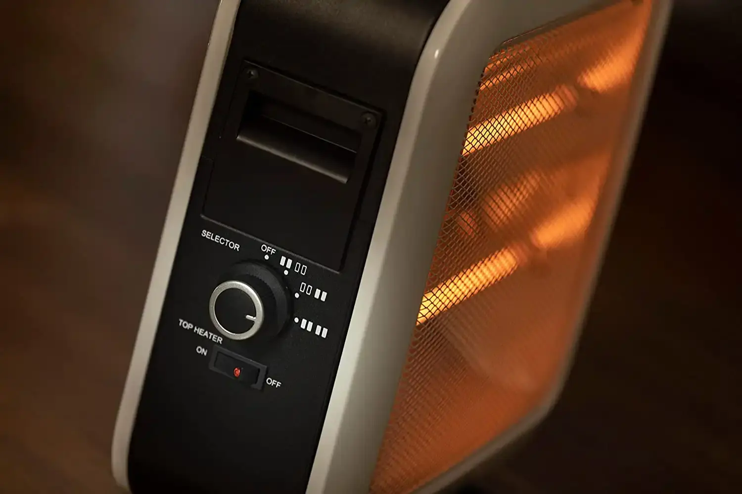 دفاية هالوجين فريش 5 شمعة، 2000 وات، تدفئة ثلاثية الأبعاد، أبيض