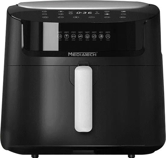 قلاية هوائية ميديا تك، 1800 وات، 7.2 لتر، شاشة تاتش ديجيتال، أسود، MT-AF2000