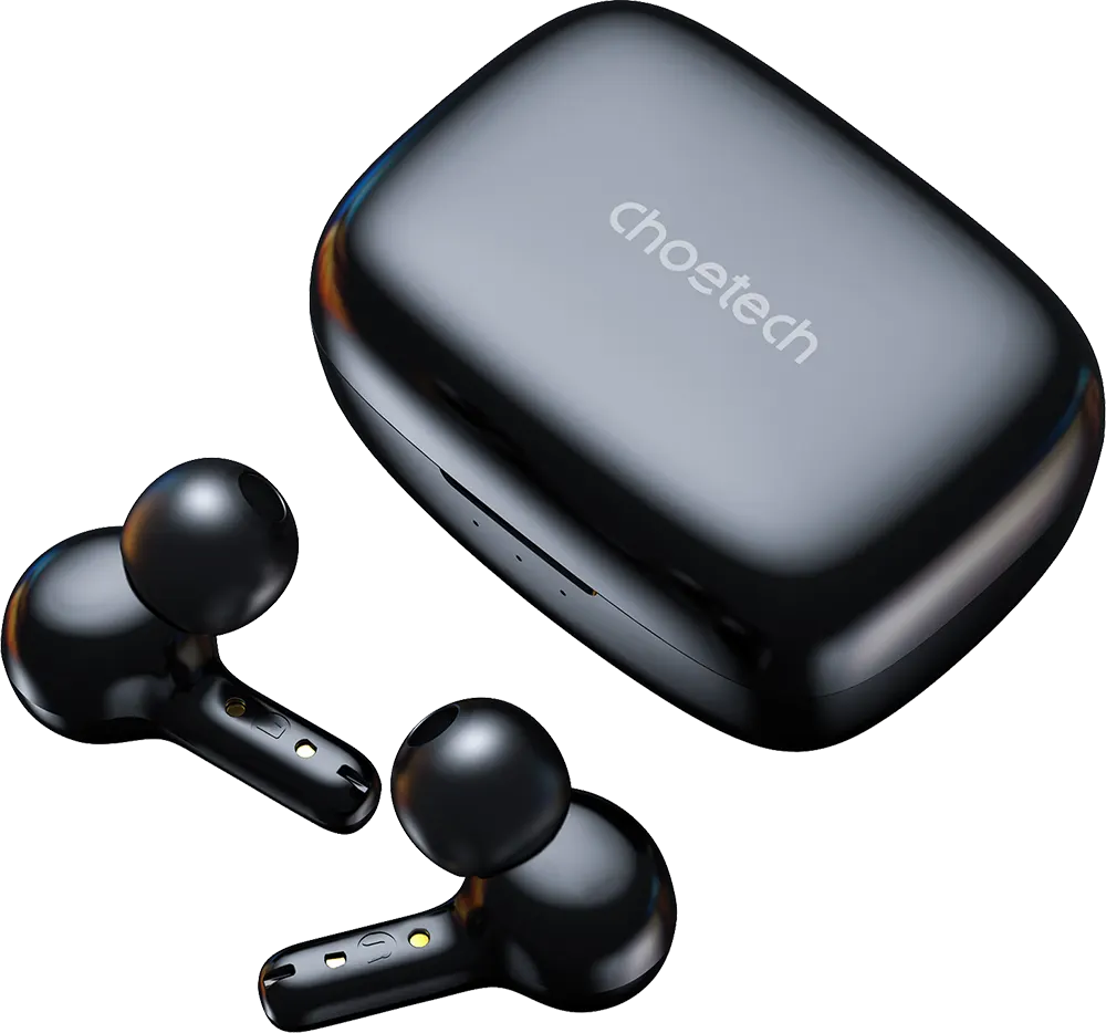 سماعات أذن تشويتك ترو ، بلوتوث 5.2، عمر بطارية 5 ساعات، أسود، BH-T06