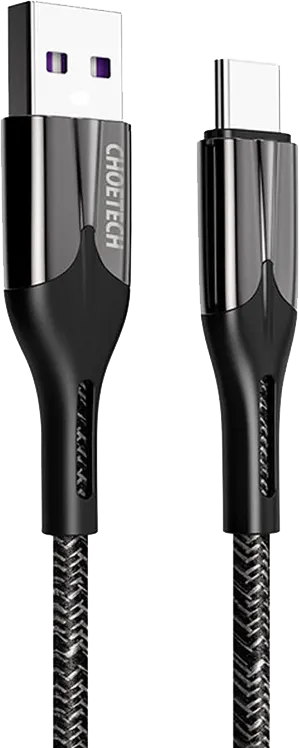 Choitech Type C Charger Cable, 5A, 1.2m, Black, AC0013
