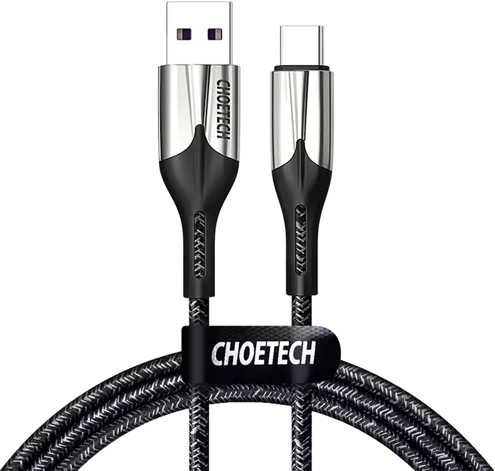 Choitech Type C Charger Cable, 5A, 1.2m, Black, AC0013
